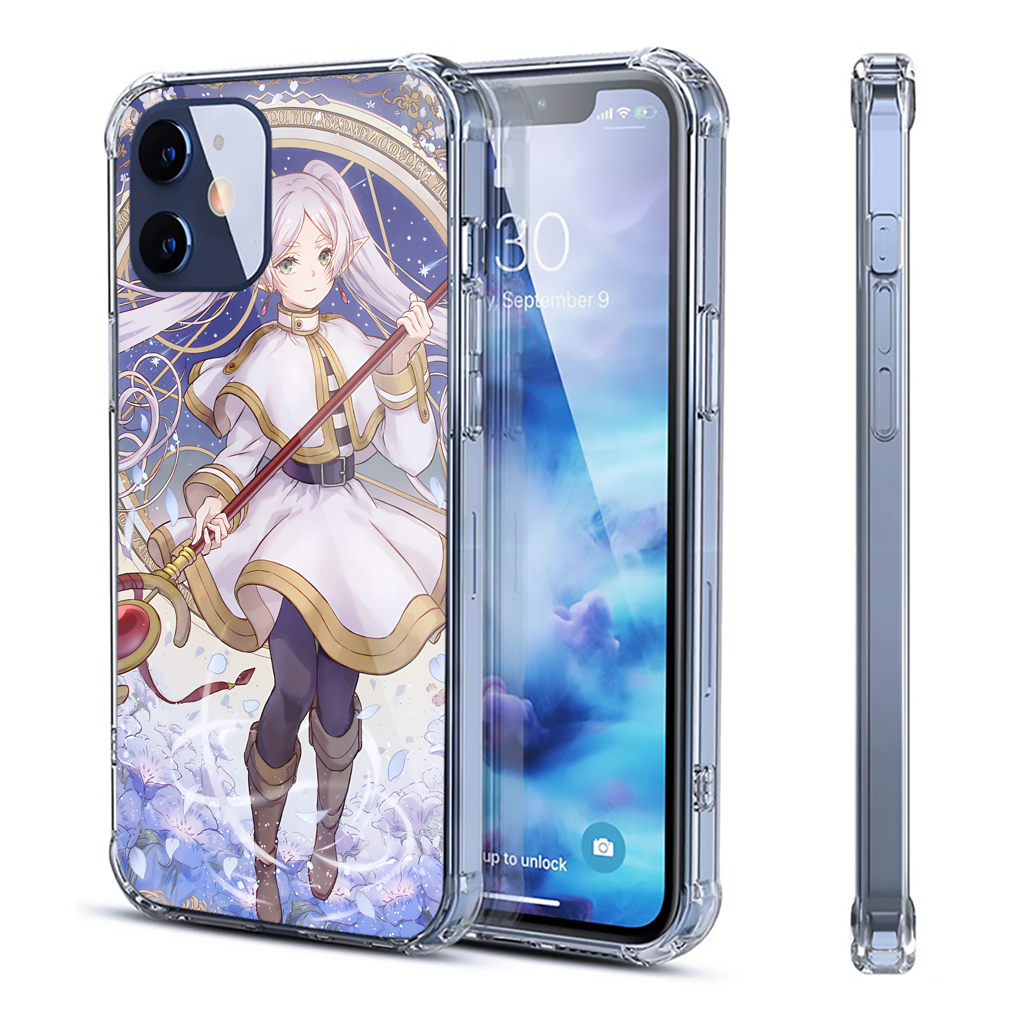 （画像用） 葬送のフリーレン Frieren 【iPhone 12シリーズ対応】透明スマホケース（クリアソフトケース）